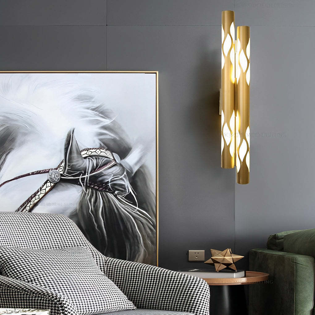 Flames Hollow Up And Down Lighting LED Nordic Wall Sconce Lighting-Lighom