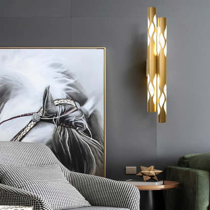 Flames Hollow Up And Down Lighting LED Nordic Wall Sconce Lighting-Lighom