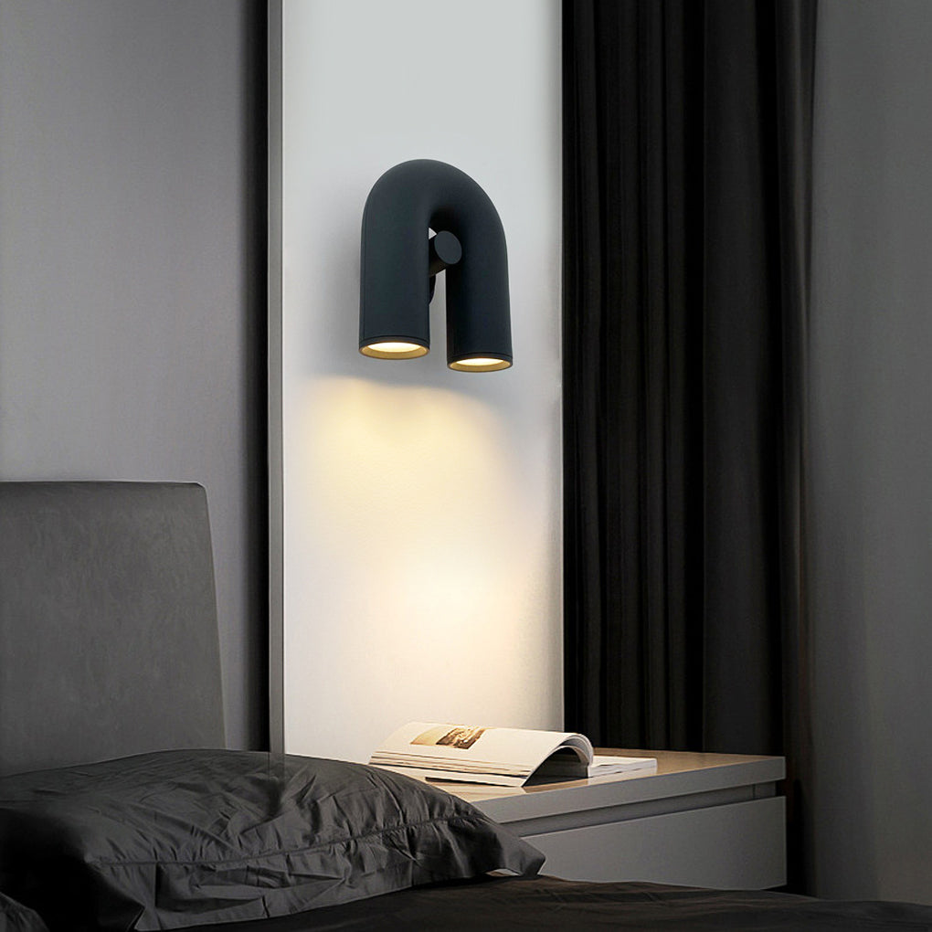 Rotatable U-Shaped Water Pipe LED Nordic Wall Lamp Wall Sconces Lighting-Lighom