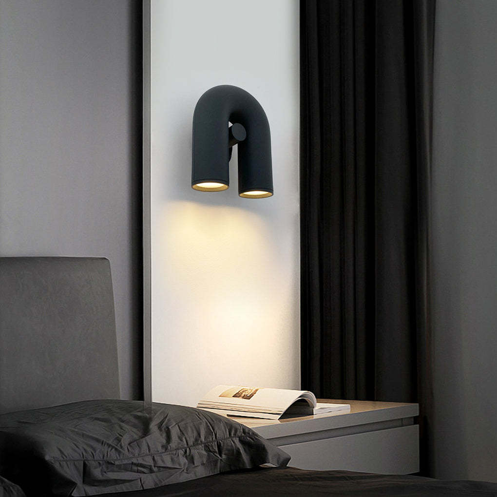 Rotatable U-Shaped Water Pipe LED Nordic Wall Lamp Wall Sconces Lighting-Lighom