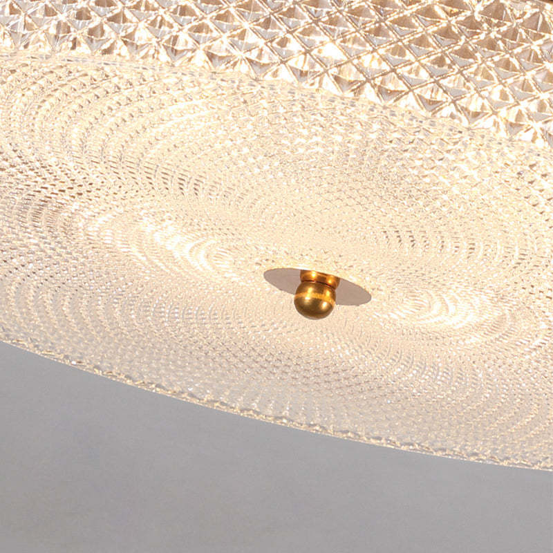 Round Acrylic LED Dimmable Retro Ceiling Light with Remote