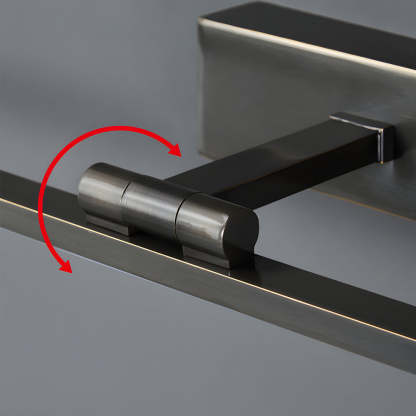 Modern Copper Adjustable LED Bathroom Vanity Light with Rotatable Rod and Linear Acrylic Shade-Lighom