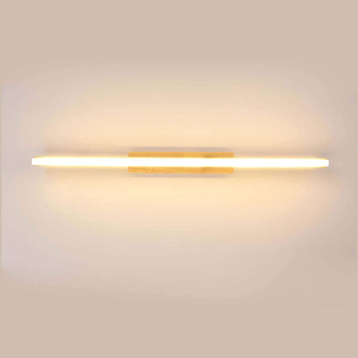 Nordic Minimalist Log Strip Vanity LED Sconce