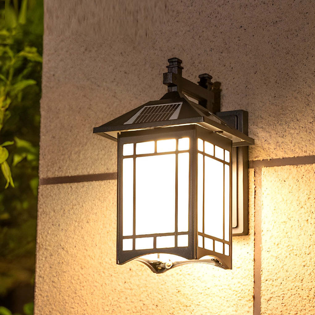 Retro LED Vintage Solar Wall Sconce with Remote