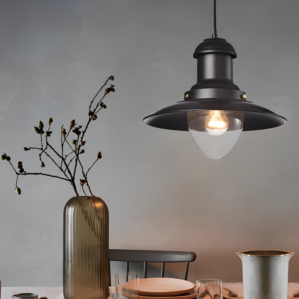 White metal hat mini pendant lighting - modern
