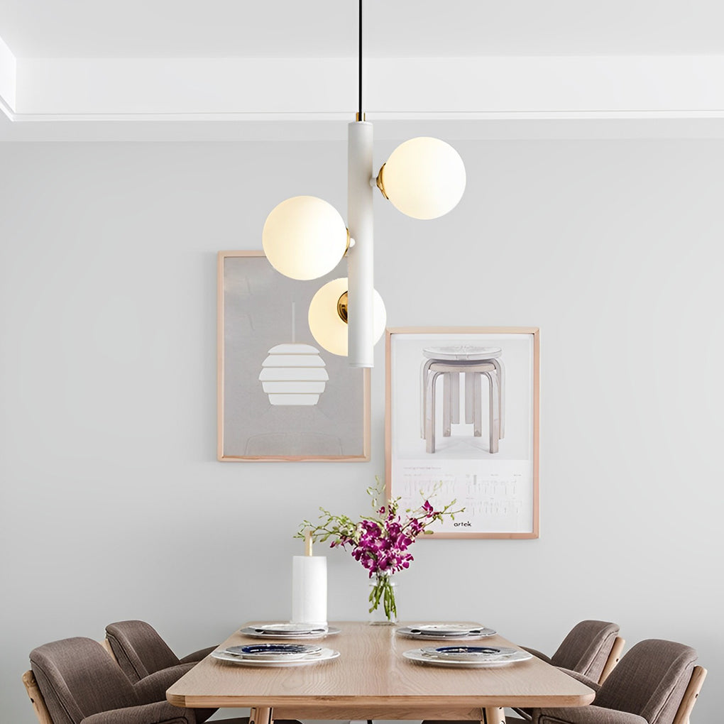Three Glass Ball LED Nordic Dining Chandelier