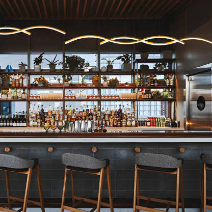 Wavy Minimalist LED Nordic Dining Room Pendant Chandelier