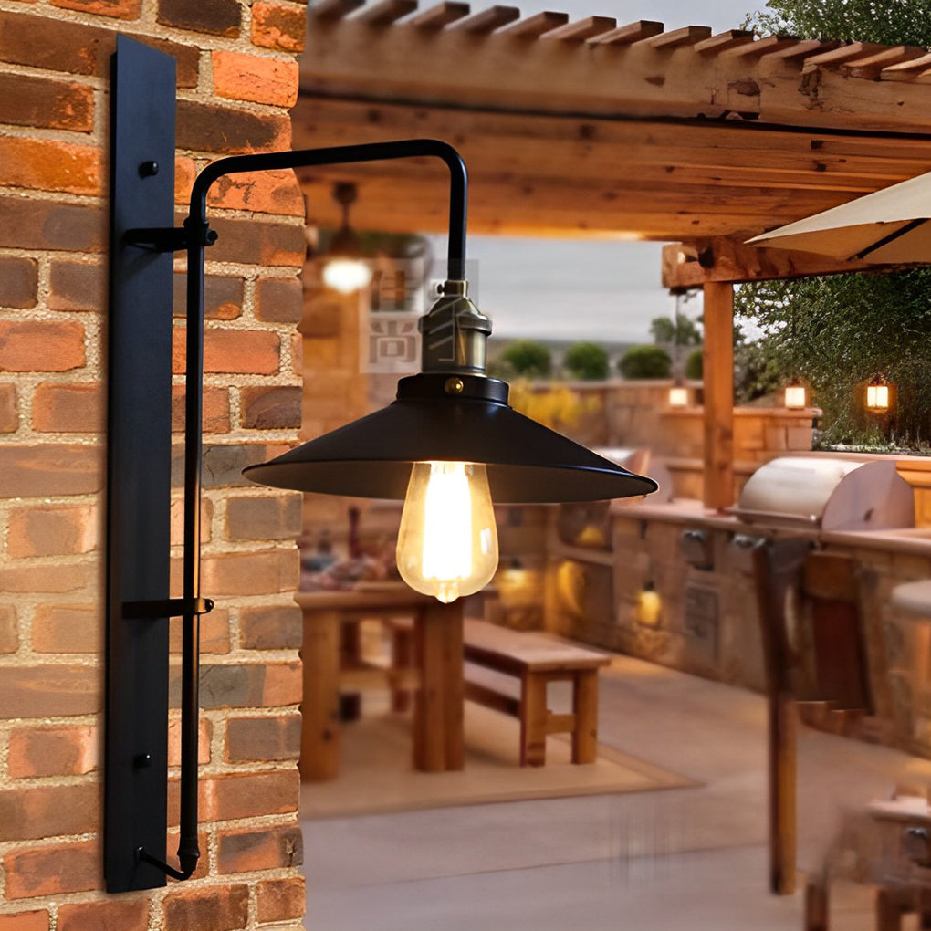 Adjustable Black Retro Industrial Wall Sconce