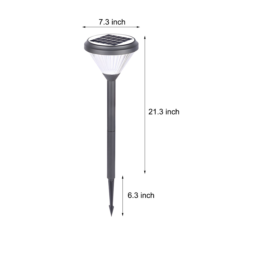 27.6-inch H Black Garden Solar Pathway Lights-Lighom