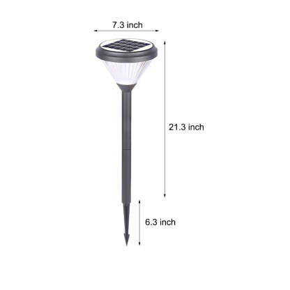 27.6-inch H Black Garden Solar Pathway Lights-Lighom