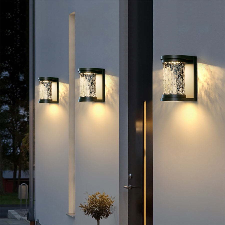 Modern Luxury Glass Stereoscopic Luminescence Cylindrical LED Wall Light-Lighom