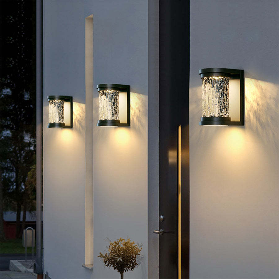 Modern Luxury Glass Stereoscopic Luminescence Cylindrical LED Wall Light-Lighom