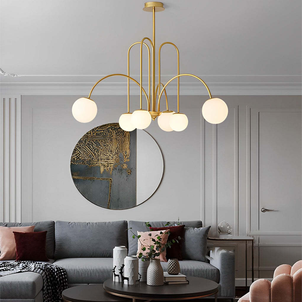 Iron Glass Nordic Ceiling Chandelier