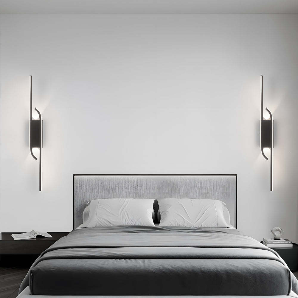 Minimalist Aluminum Black Nordic LED Wall Light — Neutral White
