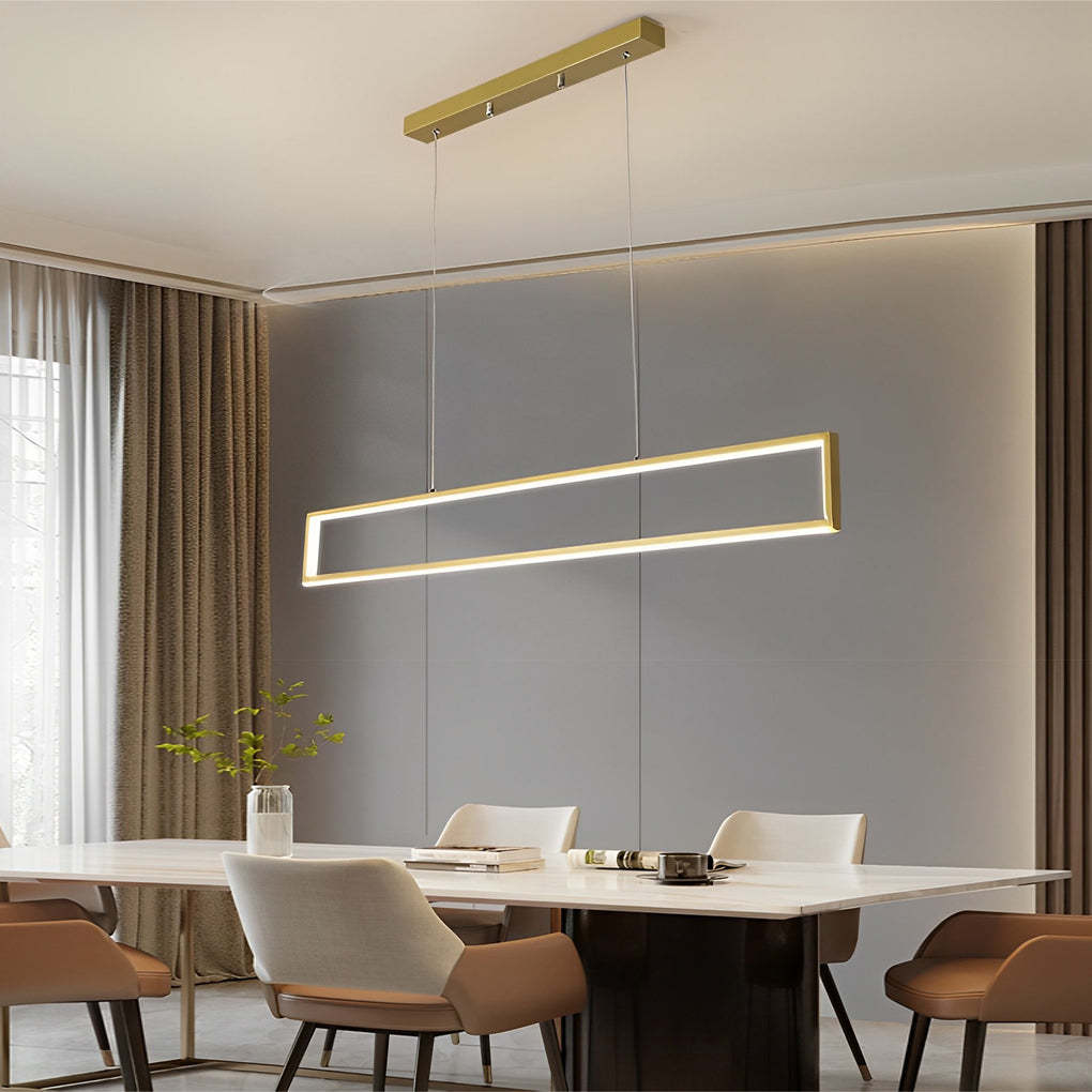 Rectangular Frame LED Modern Hanging Chandelier
