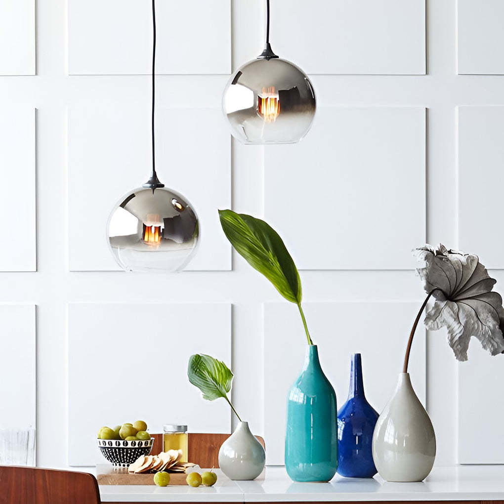 Globe Design Industrial Pendant Lighting Modern Glass LED Kitchen Lighting Dining Room Lighting Ceiling Light-Lighom