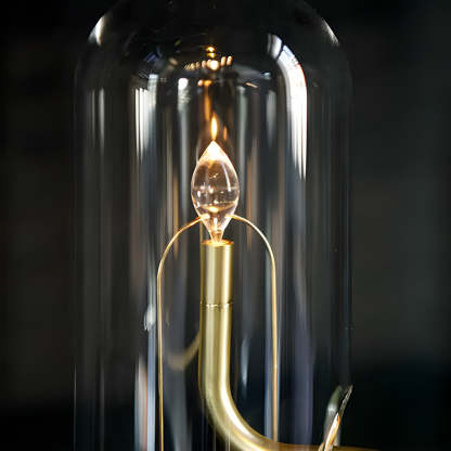 Glass Dome HYMN Accent Table Lamp - LED Candle-Lighom