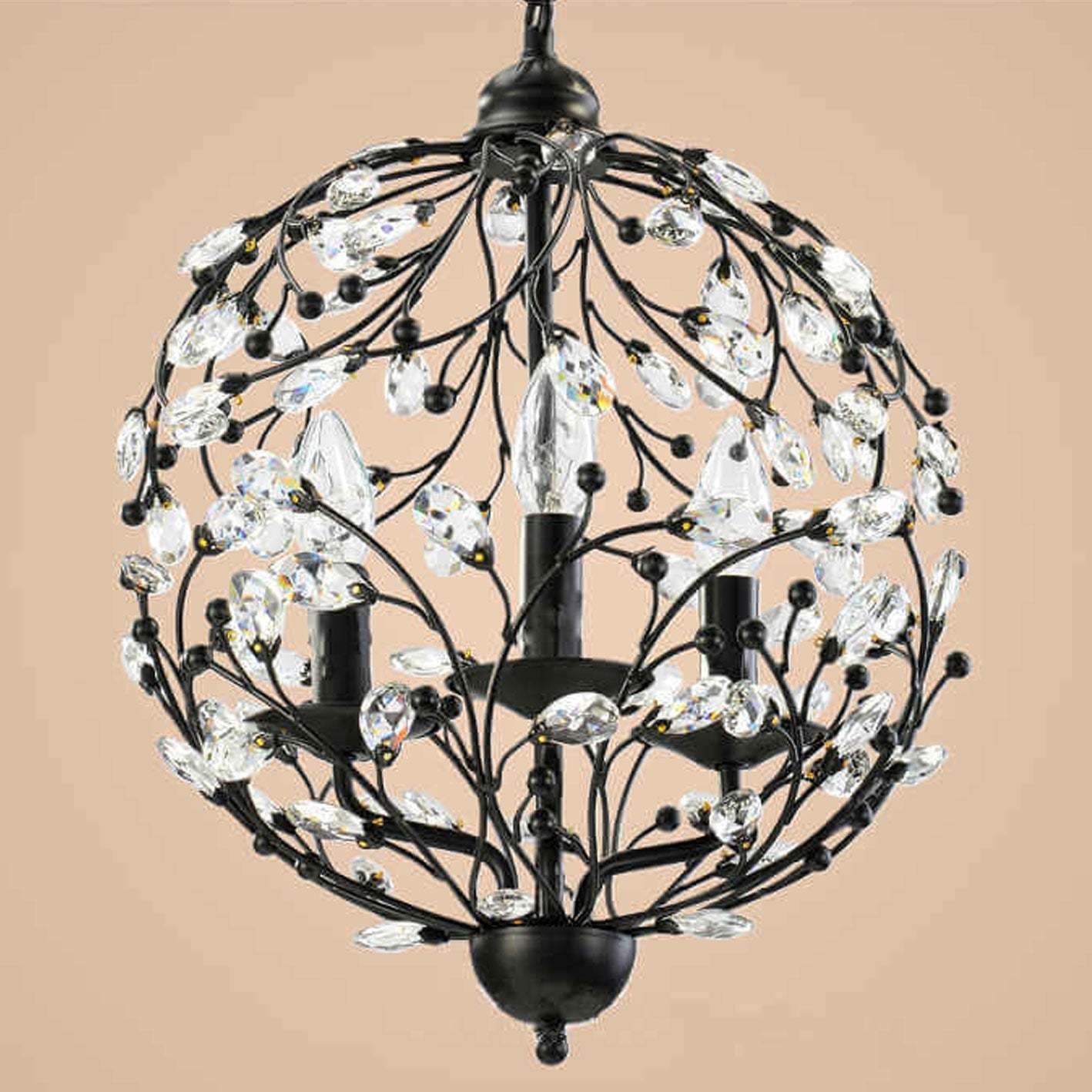 Vintage Crystal Branch Chandelier