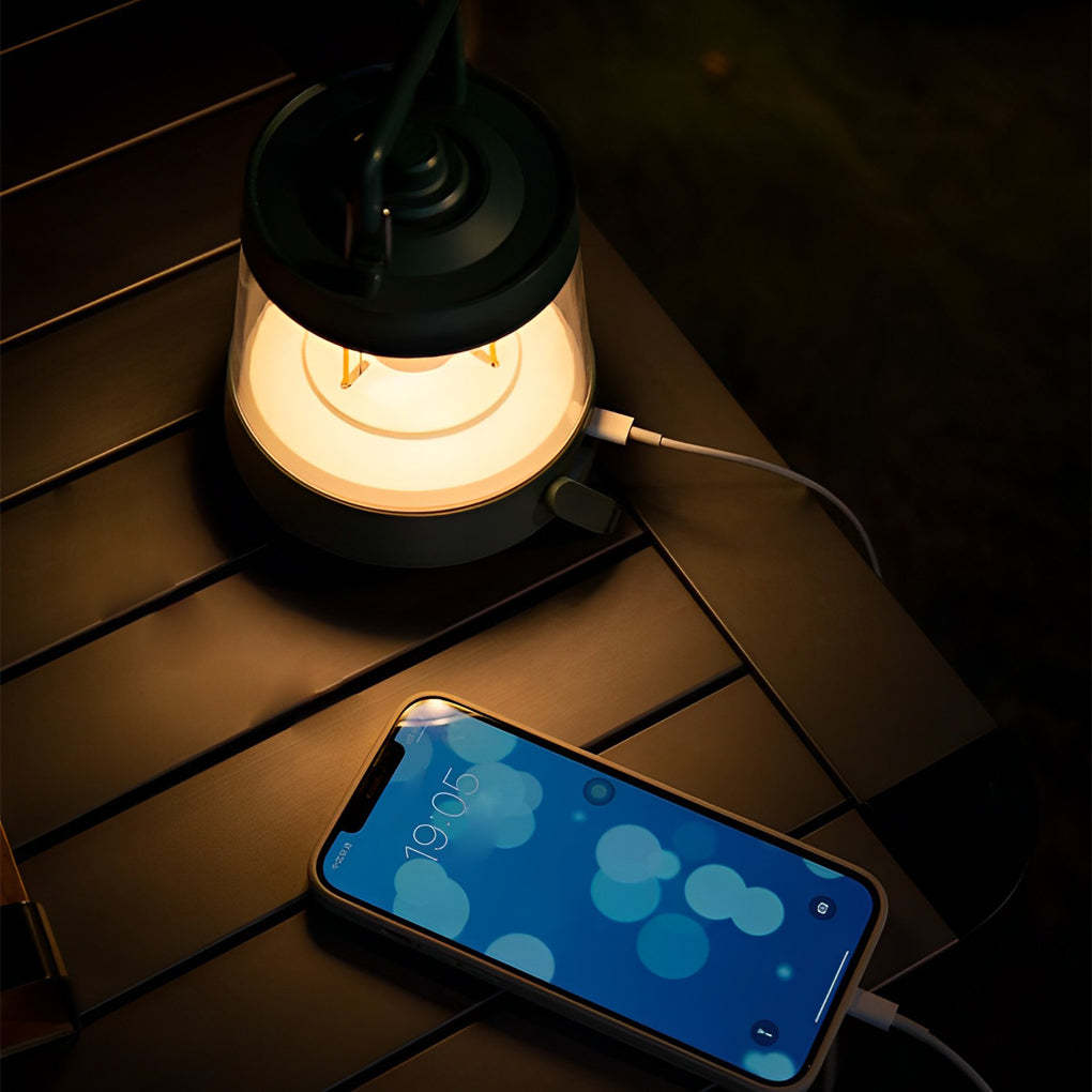 Waterproof USB 5V Rechargeable LED Dimmable Green Modern Camping Lights-Lighom