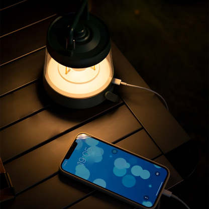Waterproof USB 5V Rechargeable LED Dimmable Green Modern Camping Lights-Lighom
