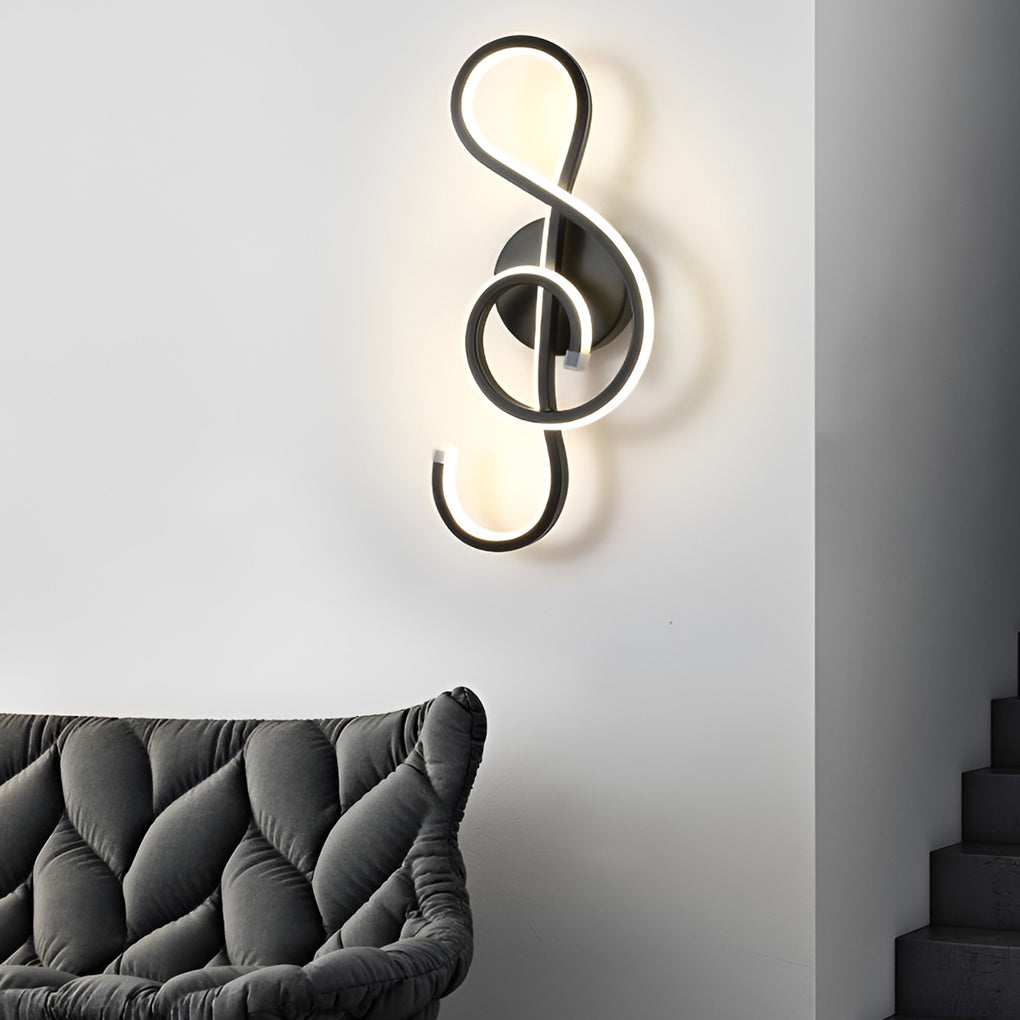 Lighom modern musical note synthetic wall sconces — Warm White (3000K) / White