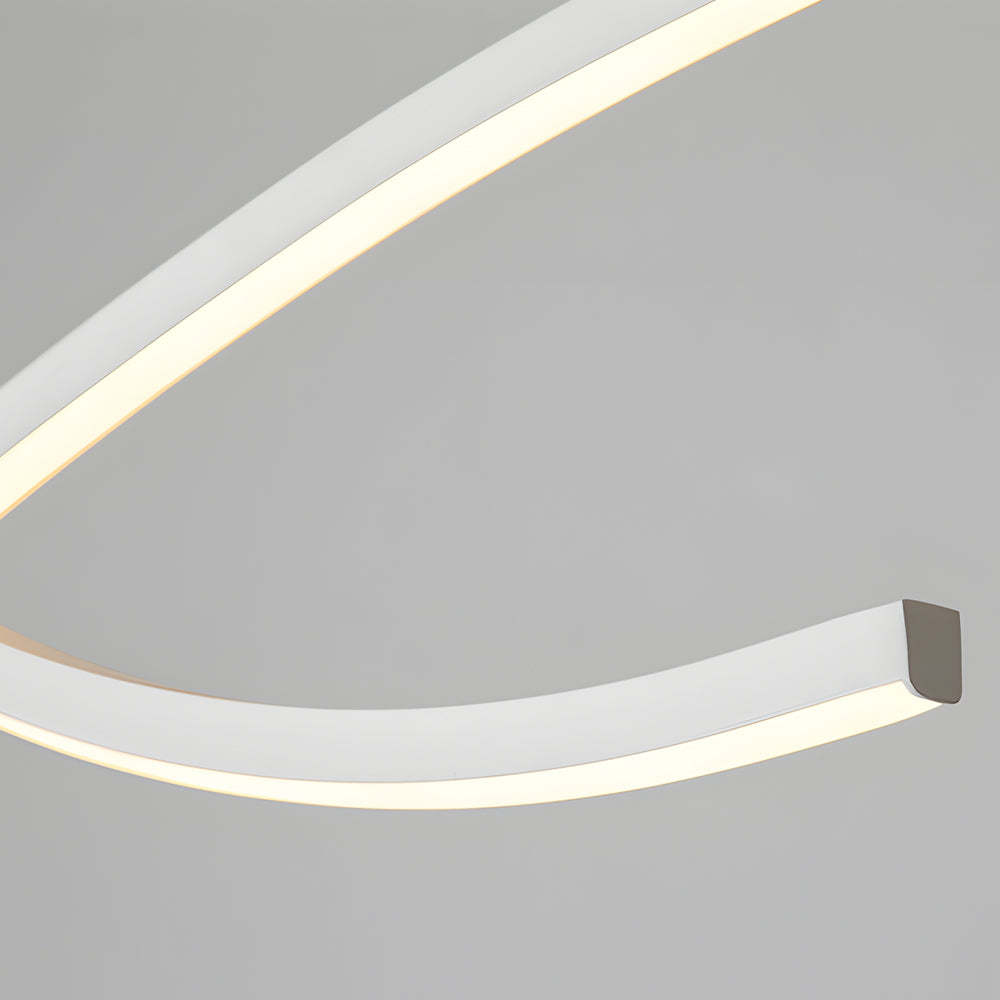 Black White Wave Linear LED Pendant
