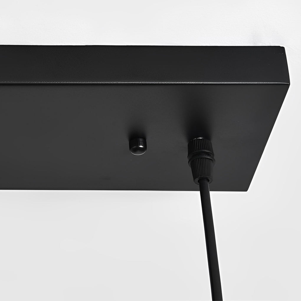 Rectangular Iron Black Industrial Pendant Chandelier