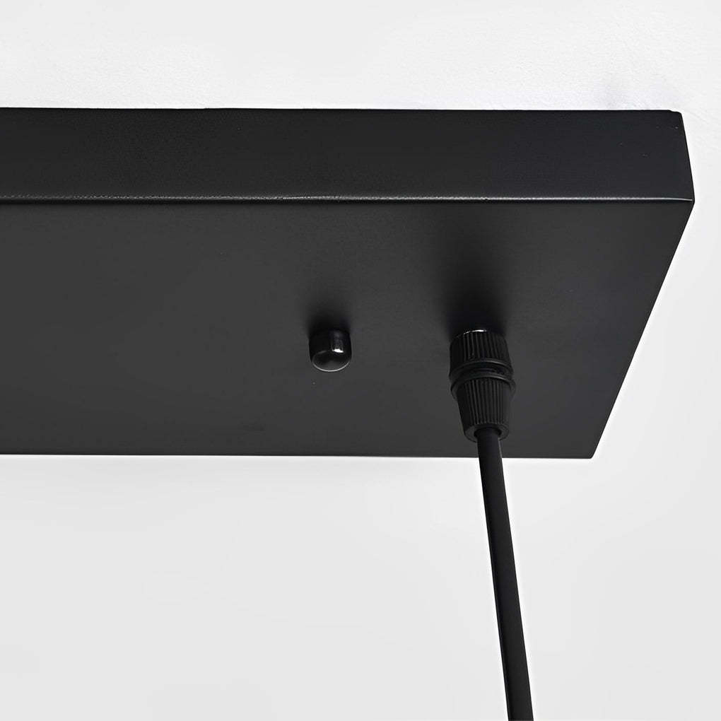 Rectangular Iron Black Industrial Pendant Chandelier
