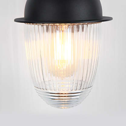 Waterproof Glass Ball Matte Black Modern Outdoor Wall Lamp Exterior Lights-Lighom