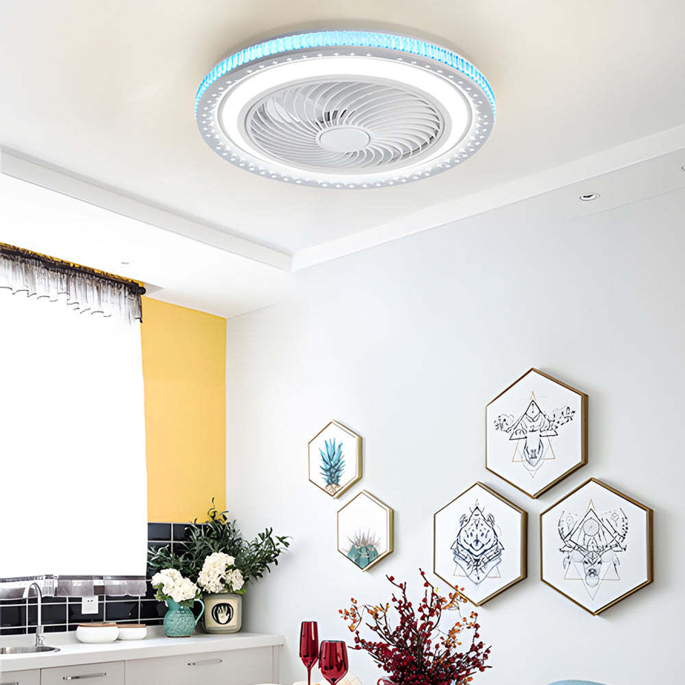19.7 in. Bladeless LED Ceiling Fan with Remote