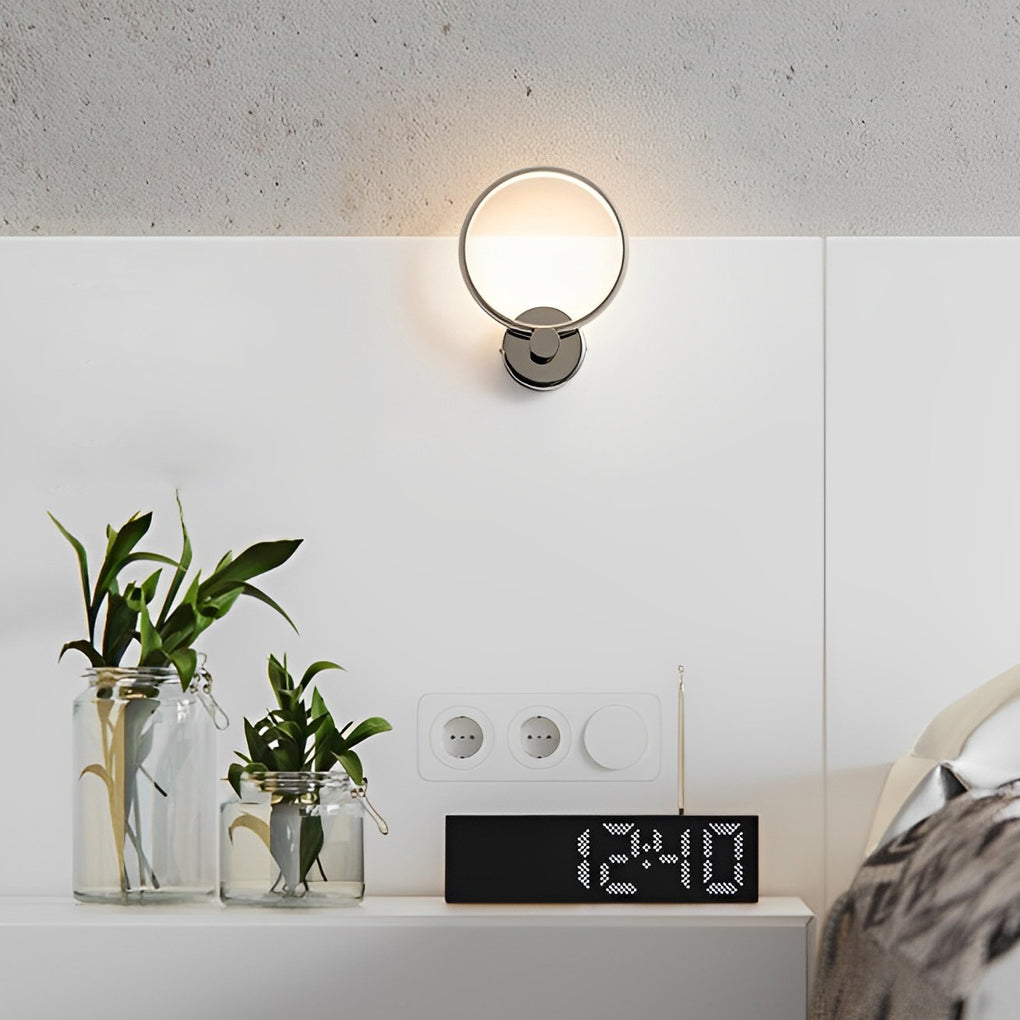 Circular Minimalist Aluminum LED Nordic Decorative Wall Sconces Wall Lamp-Lighom