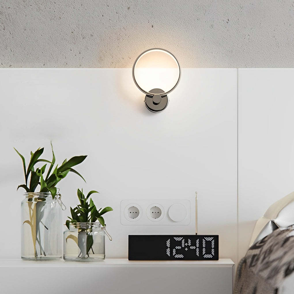 Circular Minimalist Aluminum LED Nordic Decorative Wall Sconces Wall Lamp-Lighom