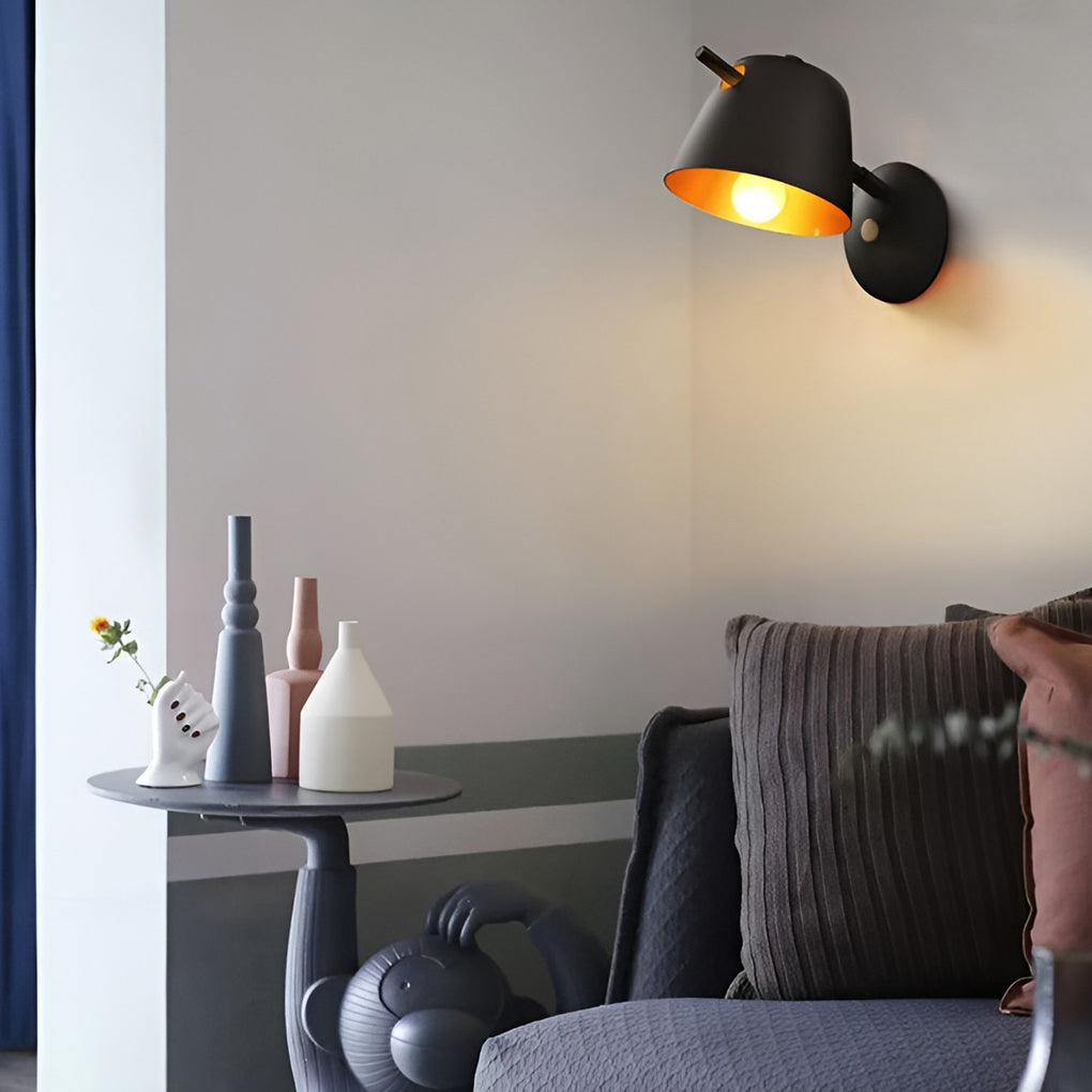 Hat Matte Metal Nordic Modern Wall Sconce