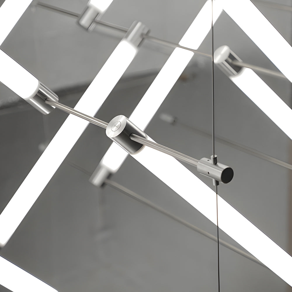 6/12-Light Acrylic Tube Designer Island Pendant
