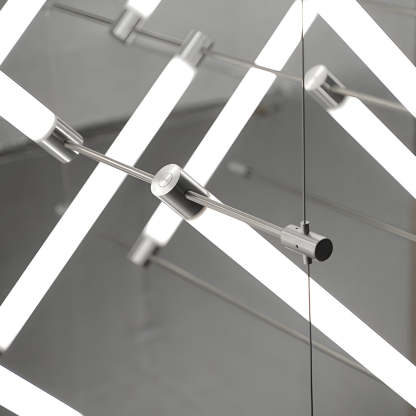 6/12-Light Acrylic Tube Designer Island Pendant