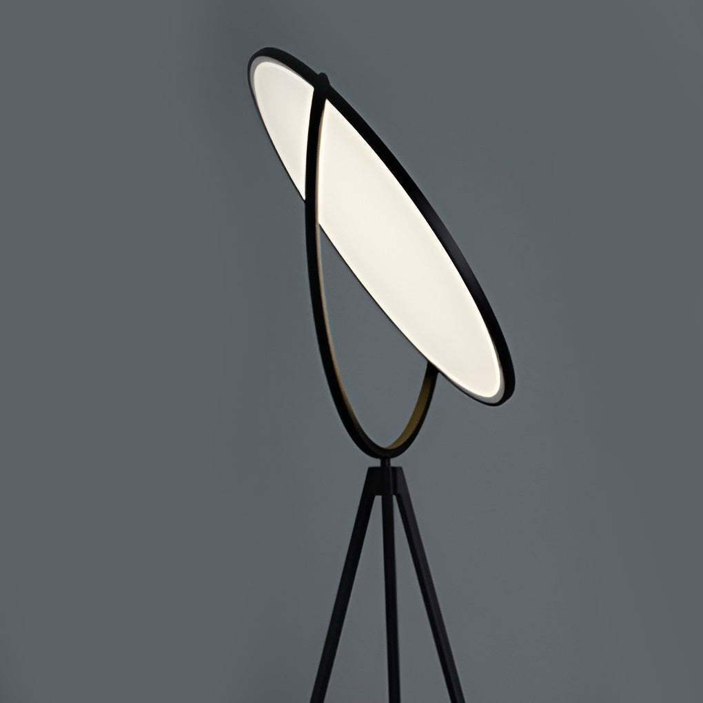 Black Metal Rotating LED Tripod Floor Lamp