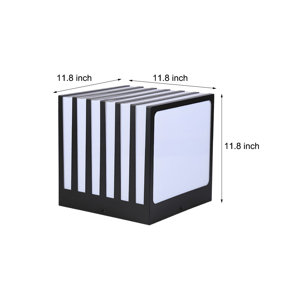Square Outdoor Column Deck Fence Post Light Waterproof for Garden-Lighom