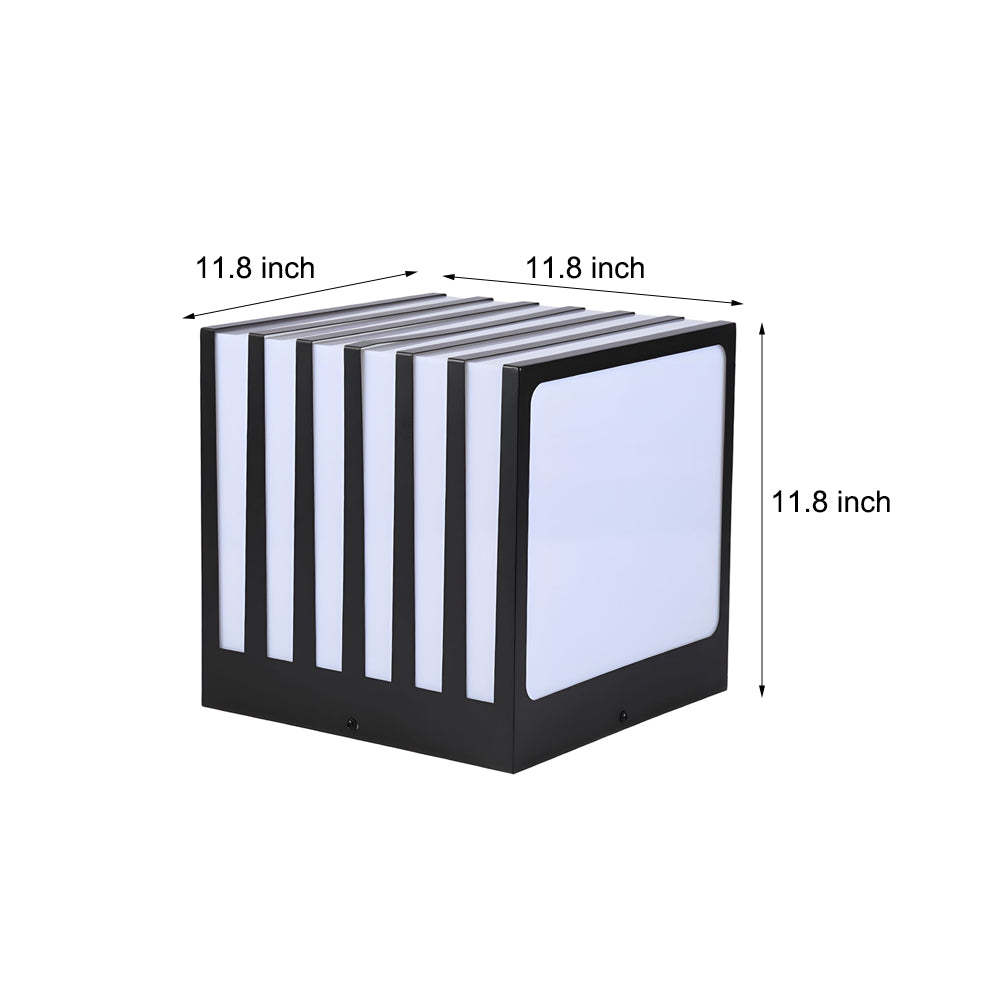 Square Outdoor Column Deck Fence Post Light Waterproof for Garden-Lighom