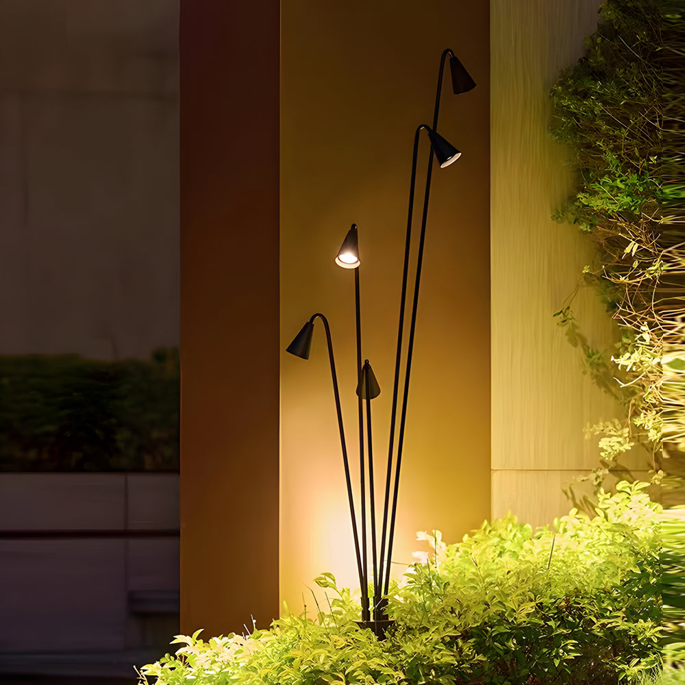 Classic Industrial Black Multi-Head LED Floor Lamp-Lighom