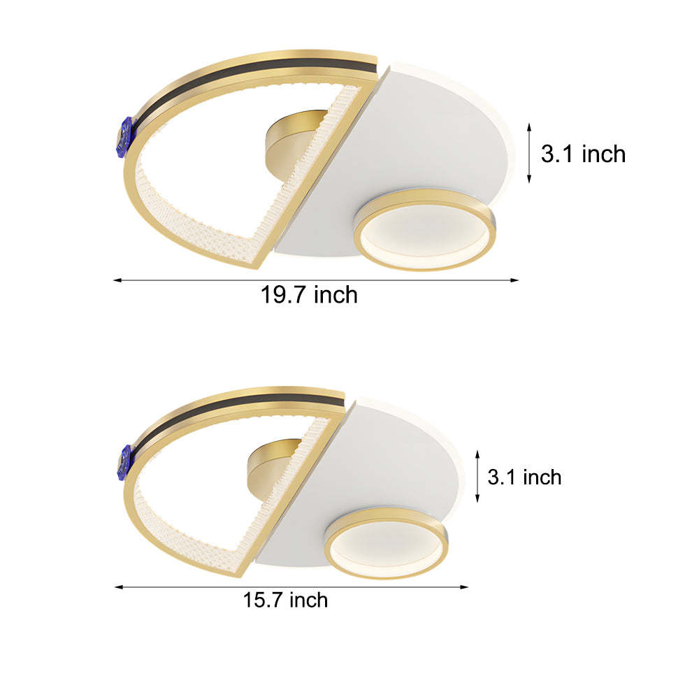 Semicircular Splicing Acrylic Modern LED Ceiling Light