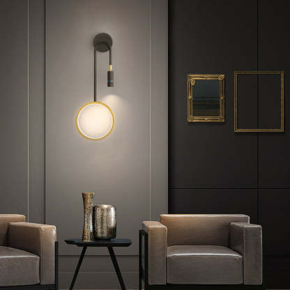 Creative Rings Stars Three Step Dimming Modern Wall Lamp with Spotlights-Lighom