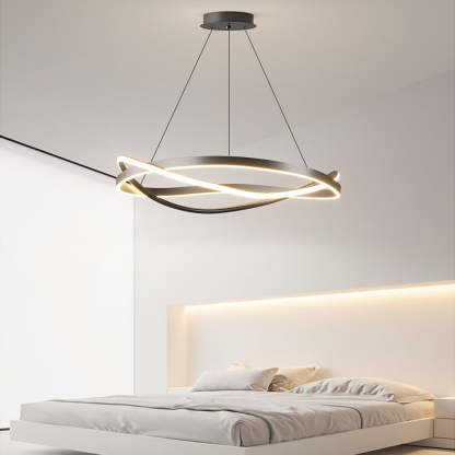 Circular Wave Ring Dimmable Minimalist Nordic Chandelier