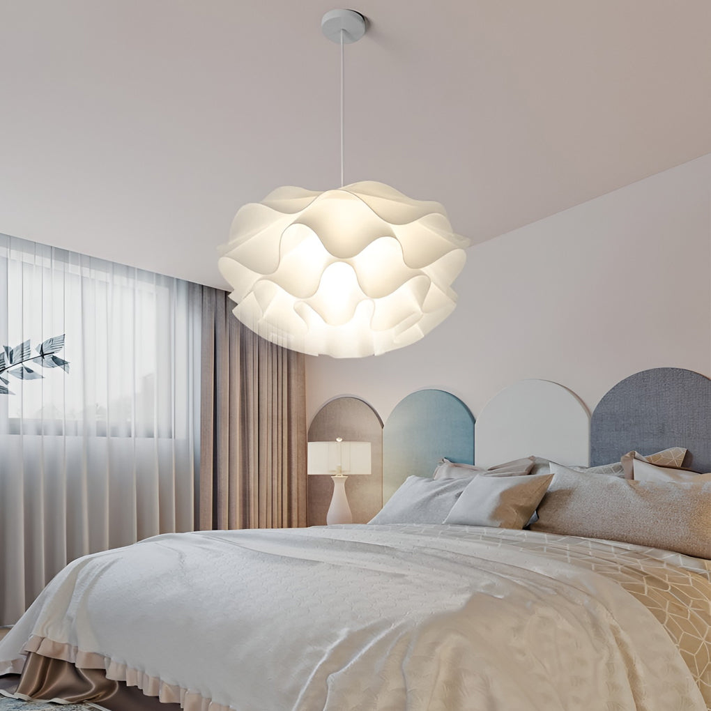 Flower-Shaped 3-Step Dimming LED White Nordic Pendant