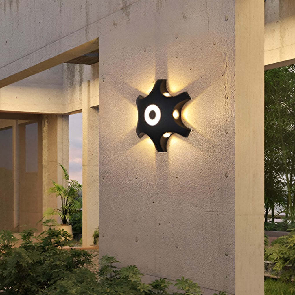 Flower-Shaped LED Nordic Outdoor Wall Washer Sconce