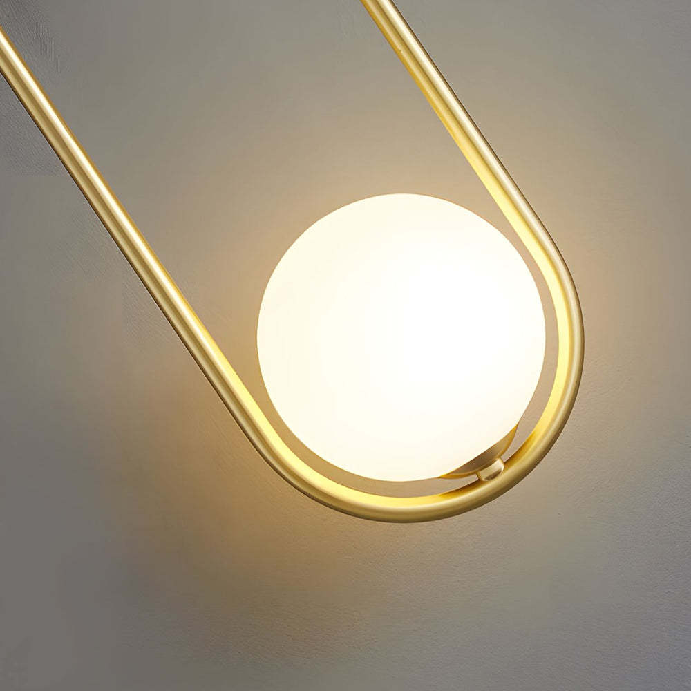 Mila Wall Sconce 1-light Glass Globe Wall Light - Gold/Black-Lighom