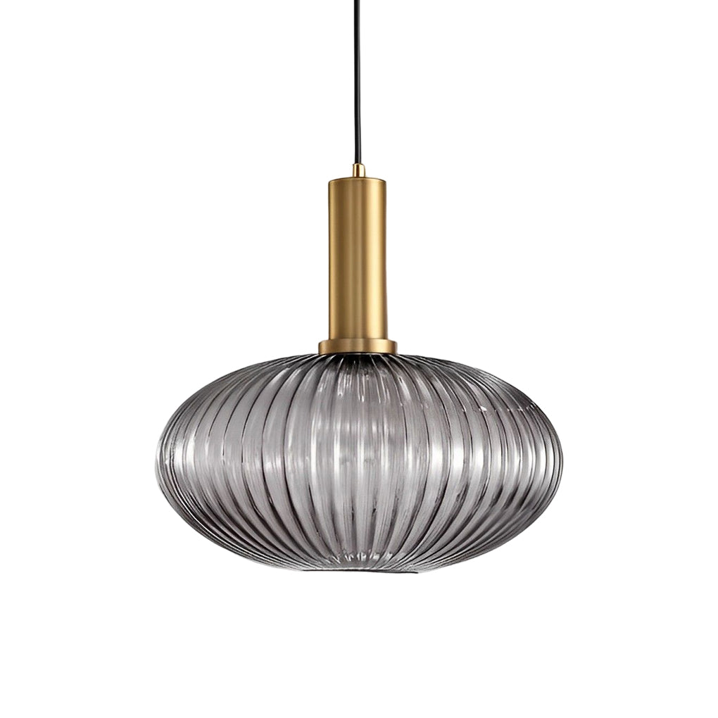 Glass Lantern Striped LED Nordic Pendant Chandelier