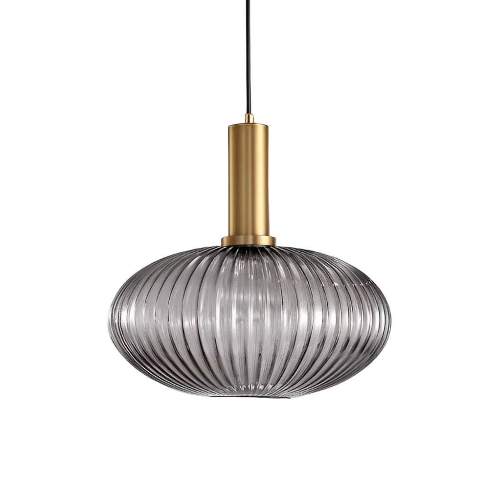 Glass Lantern Striped LED Nordic Pendant Chandelier