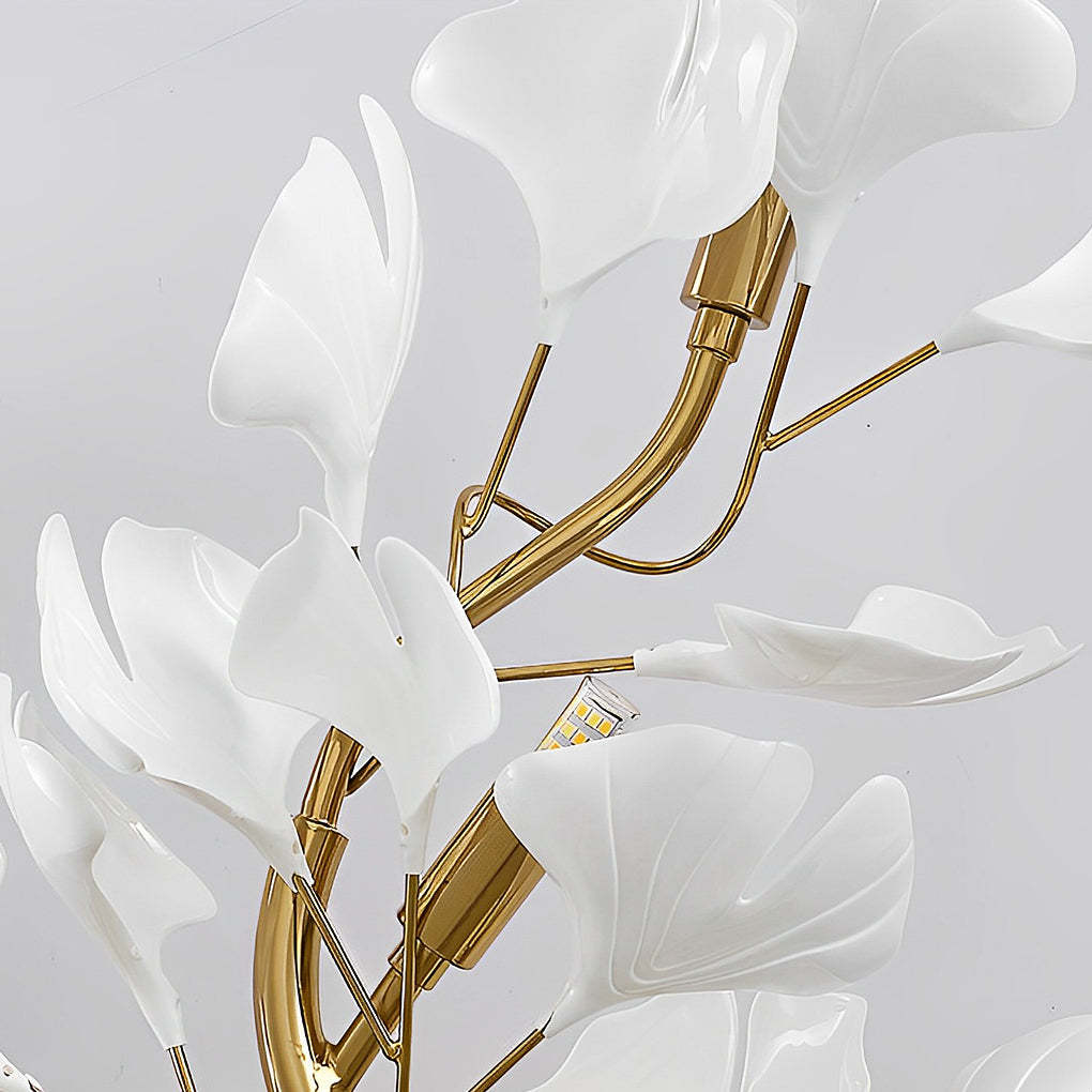 Ginkgo Biloba Leaves Branches 3 Step Dimming Gold Nordic Wall Lights Fixture-Lighom