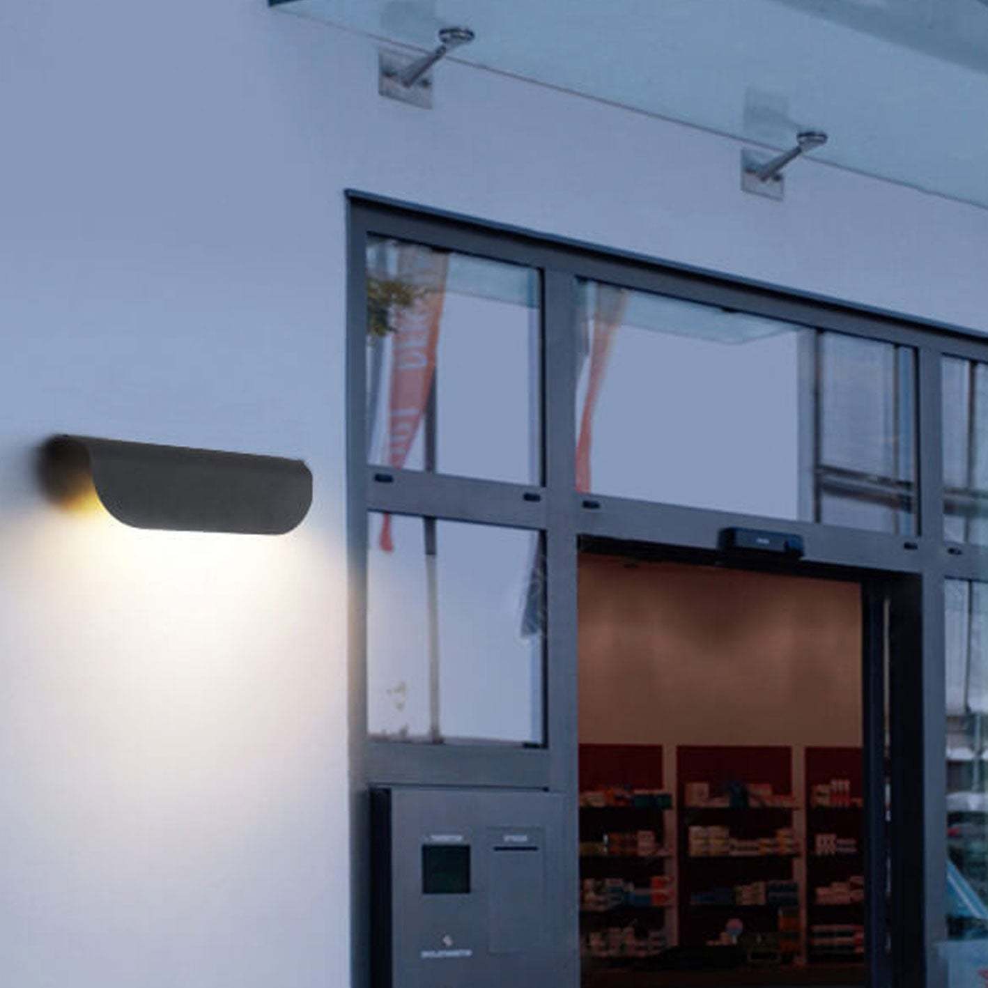 Modern Outdoor Curved LED Garden Wall Sconce