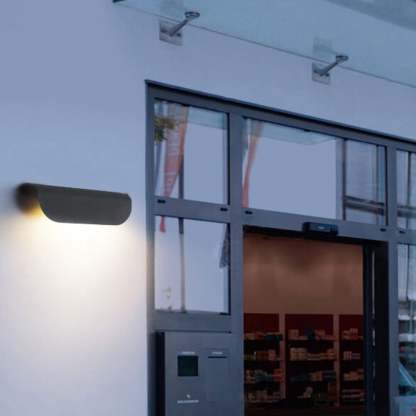 Modern Outdoor Curved LED Garden Wall Sconce